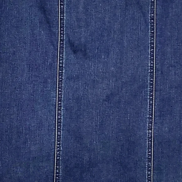 New York & Company, Zip-Back Denim Midi Pencil Skirt, Size 2 - Picture 5 of 6